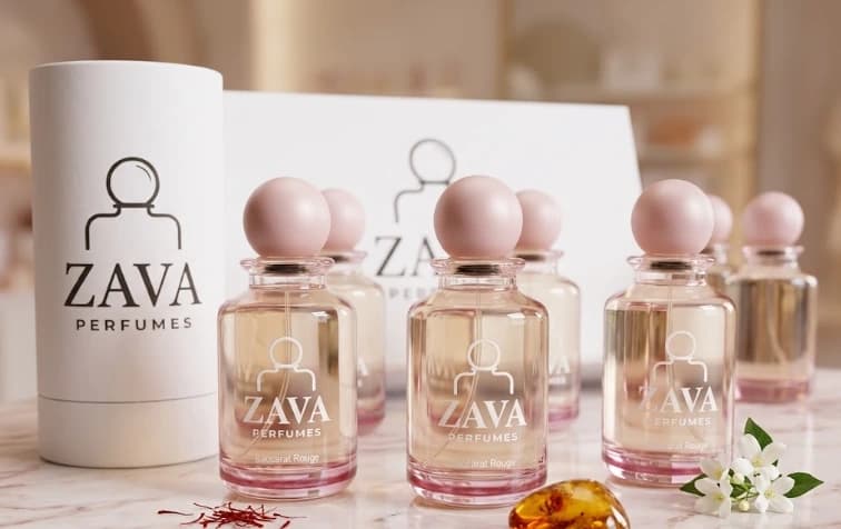 Zava Women blush bottles beside the white ZAVA tube